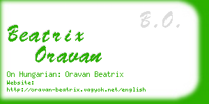 beatrix oravan business card